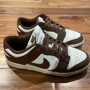 Nike Men's Chocolate Brown and White Sneakers